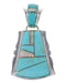 Turquoise And Opal Sterling Silver Pendant EX44357